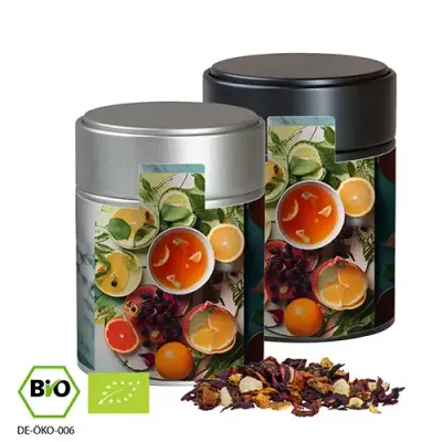 Bio Früchtetee &quot;Gute Laune&quot;, ca. 60g in Metalldose