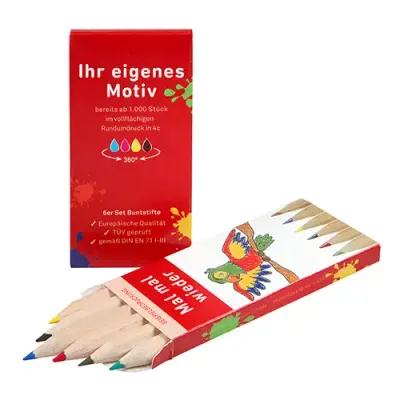 Buntstifte 6er Set kurz