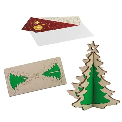 3D Holzpuzzle-Karte Weihnachten