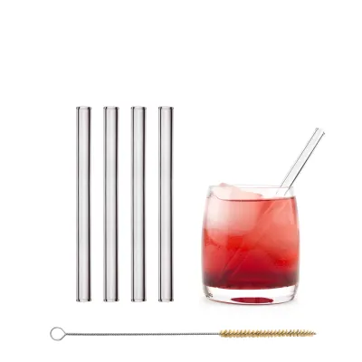 Glastrinkhalm 15cm (4 Stück)