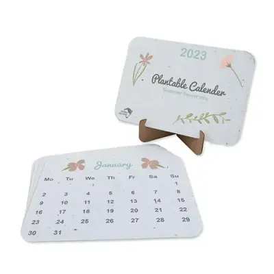 Tischkalender mit Saatgutpapier
