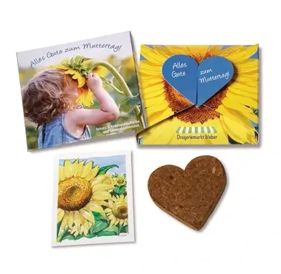 Herz Karte mit Saatgut