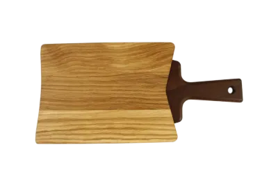 Schneidebrett mit dunklem Griff