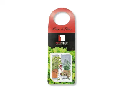 Flaschenanhänger mit Saat