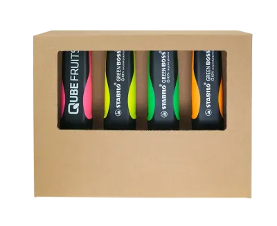 GREEN Boss Textmarker 4er Set