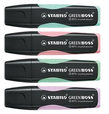 GREEN Boss Textmarker Pastellfarben