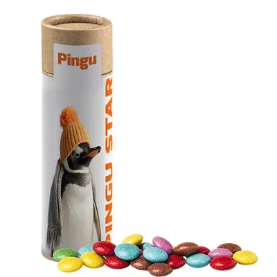 Bunte Schokolinsen 30g  in Papprolle