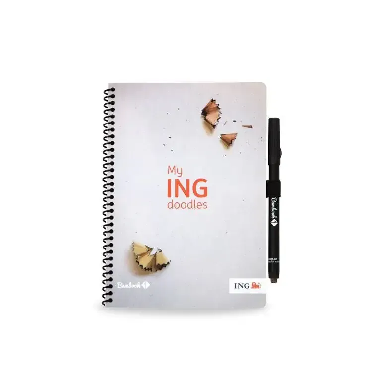 Bambook A4 Softcover - wiederverwendbares Notizbucht inklusive Digitaldruck als hochwertiges Werbegeschenk mit Logo 