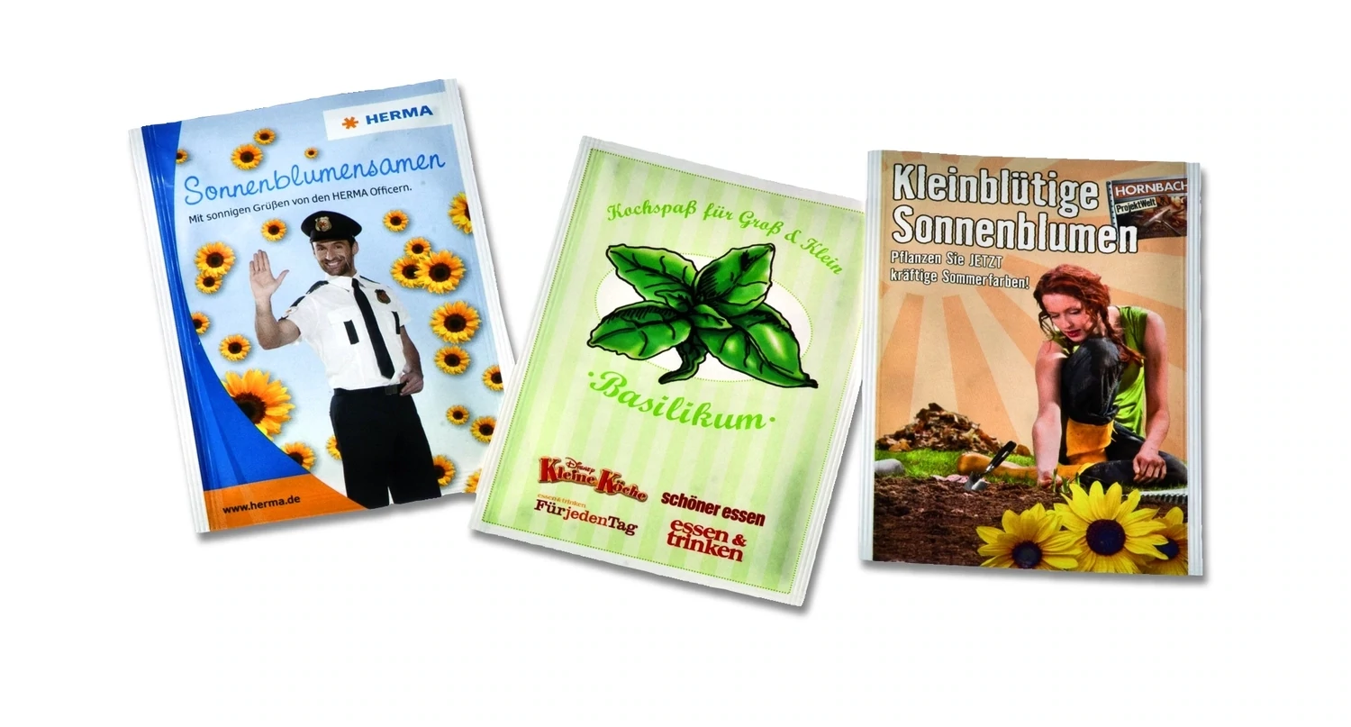 Promo Saattüte M inklusive Digitaldruck auf der Verpackung als Giveaway für Firmen