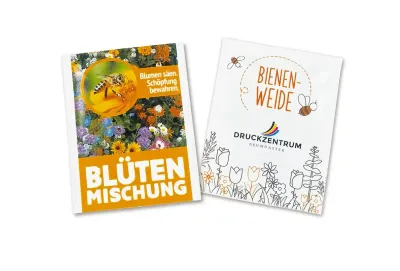 Bienenschmaus Saattüte S inklusive Digitaldruck als Giveaway mit Logo