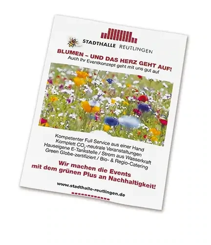 Bienenschmaus Saattüte XL inklusive Digitaldruck auf der Verpackung als Werbeartikel mit Logo