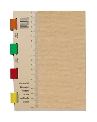 Recycling Notizbuch A5 - Notizbuch komplett aus Papier inklusive Druck auf dem Cover als Werbeartikel mit Logo