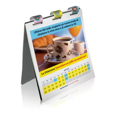 Kleiner Papier-Tischkalender Kleiner Papier-Tischkalender - komplett aus Papier inklusive Digitaldruck deines Designs als Werbeartikel mit Logo