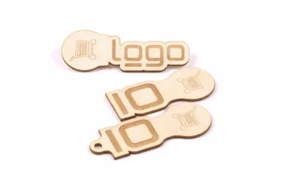 Einkaufswagen-Chip Individuell Einkaufswagen-Chip aus Holz angefertigt in deiner individuellen Form inklusive Lasergravur optional mit Druck