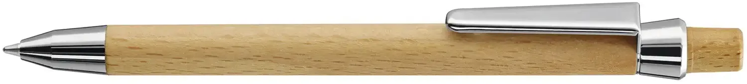 Holz-Druckkugelschreiber Beech mit Logo als Werbeartikel für Firmen