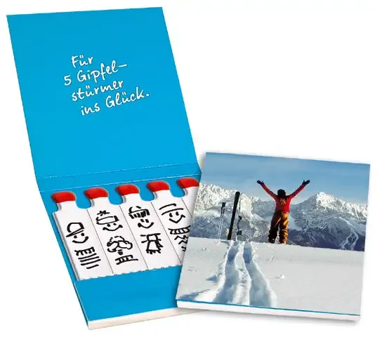 Streichhölzer (10 Zünder) aus recyceltem Karton mit Druck als Werbegeschenk mit Logo