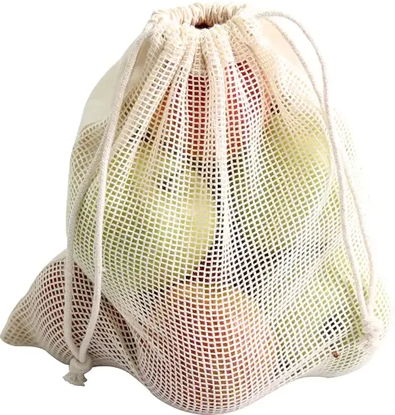 Gemüsebeutel Franz aus Bio-Baumwolle mit einer Grammatur von 140 g/m² mit Siebdruck als Werbeartikel mit Logo