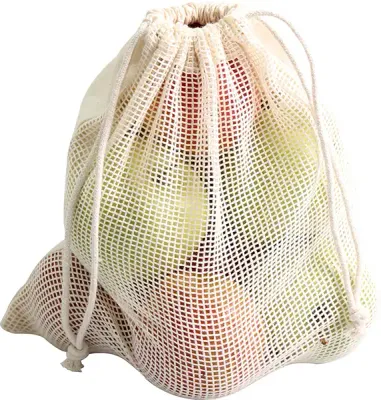Gemüsebeutel Franz aus Bio-Baumwolle mit einer Grammatur von 140 g/m² mit Siebdruck als Werbeartikel mit Logo