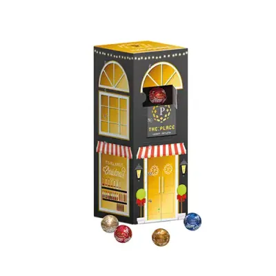 Mini Kugeln Tower Adventskalender inklusive Druck als Werbegeschenk