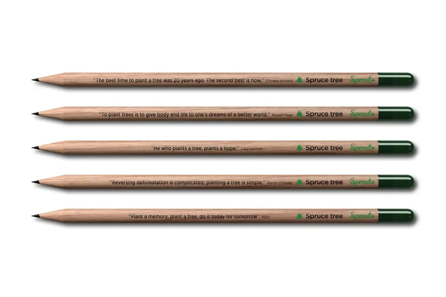 Sprout Bleistift Fichte mit Samenkapsel zum einpflanzen als Werbegeschenk mit Logo