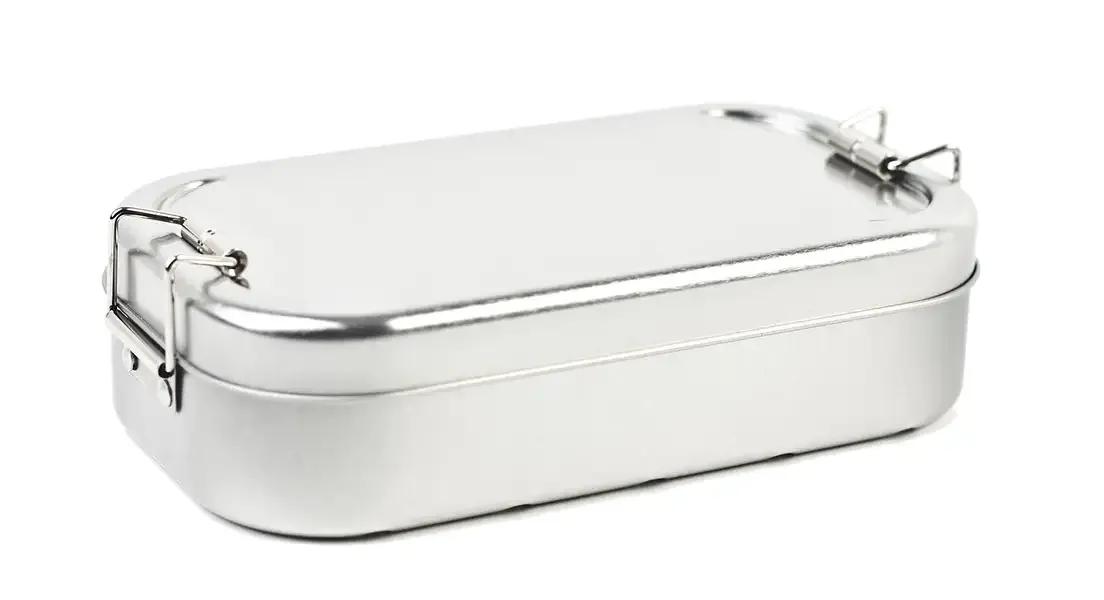 Lunchbox Silver - Brotdose aus Weißblech mit individuellem Design als Werbeartikel mit Logo