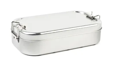 Lunchbox Silver - Brotdose aus Weißblech mit individuellem Design als Werbeartikel mit Logo