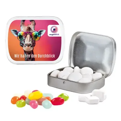 Klappdose gefüllt mit Bonbons nach Wahl und inklusive Druck aus Giveaway