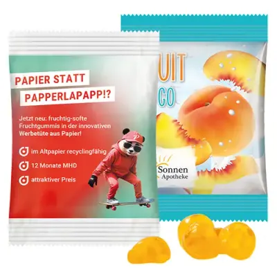 Vitamin Gummibärchen 15g inklusive Druck auf der Verpackung als Giveaway mit Logo