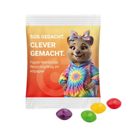 Skittles Fruits Minitüte 10g inklusive Druck auf der Verpackung als Giveaway mit Logo