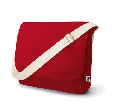 Bio-Baumwolltasche Linus Umhängetasche Linus aus Bio-Baumwolle mit Siebdruck als Werbeartikel mit Logo, erhältlich in 4 Farben