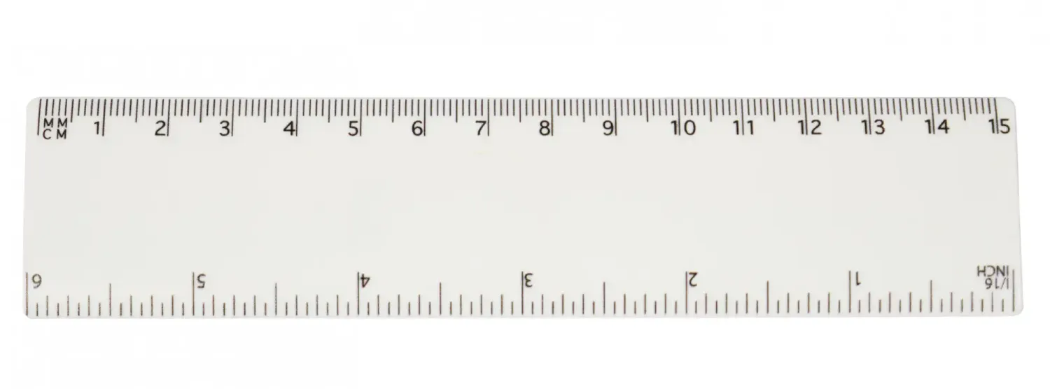 Lineal aus recyceltem Kunststoff 15cm