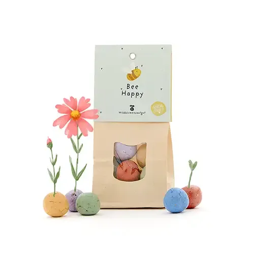 Blumenmurmeln in Papiertüte (8 Stück)