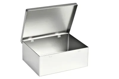 Weißblechbox mit Klappdeckel mit deinem Design als Werbeartikel mit Logo