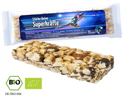 Bio NussMix Riegel 25g Bio NussMix Riegel 25g inklusive Druck auf dem Etikett als Giveaway mit Logo