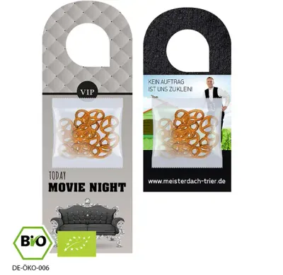 Türhänger mit Bio Mini Brezeln Original 7g (vegan) Türhänger mit Bio Mini Brezeln Original 7g (vegan)