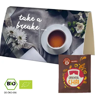 Bio Beuteltee Oriental Chai in Werbekarte (1 Stück) Bio Beuteltee Oriental Chai in Werbekarte (1 Stück)