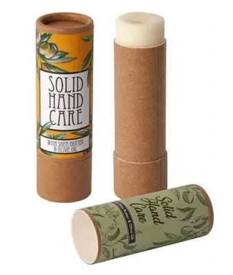 Handcreme Eco in Kartonverpackung inklusive Druck auf dem Etikett als Werbegeschenk mit Logo