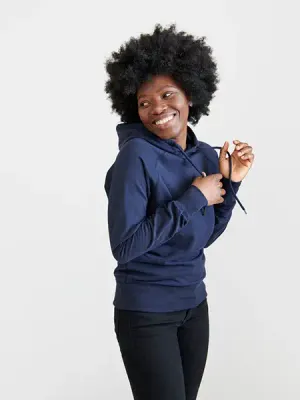  Unisex Hoodie aus 60% recycelter Baumwolle &amp; 40% Polyester (recyceltes PET) mit Siebdruck als Werbeartikel mit Logo