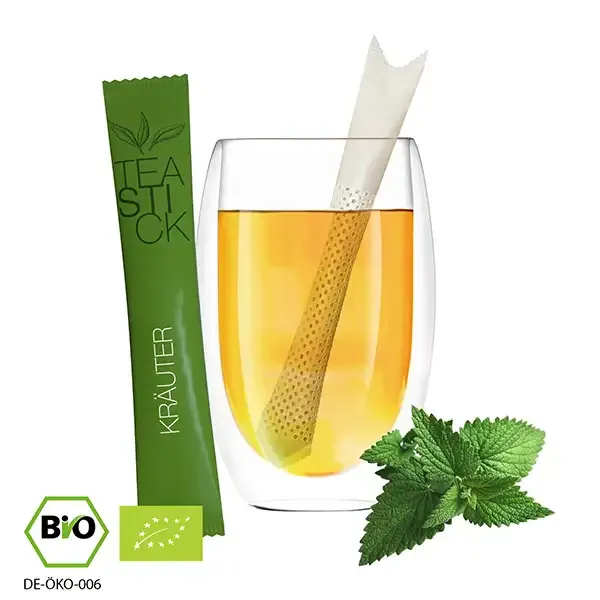 Bio TeaStick - Kräuter-Rooibos-Minze inkusive Digitaldruck auf der Verpackung als Giveaway mit Logo