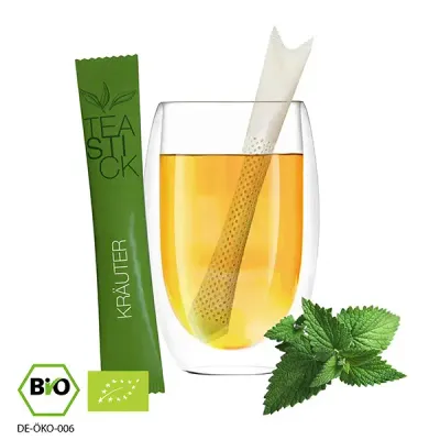 Bio TeaStick - Kräuter-Rooibos-Minze inkusive Digitaldruck auf der Verpackung als Giveaway mit Logo