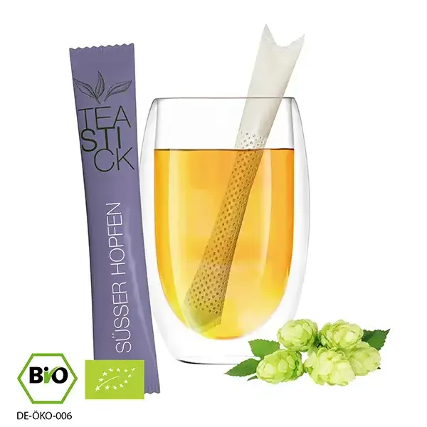 Bio TeaStick - Kräuter Süßer Hopfen inklusive Digitaldruck auf der Verpackung als Giveaway mit Logo