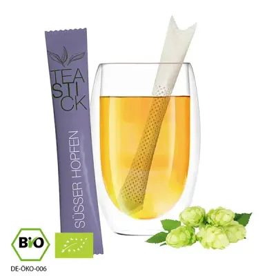 Bio TeaStick - Kräuter Süßer Hopfen inklusive Digitaldruck auf der Verpackung als Giveaway mit Logo