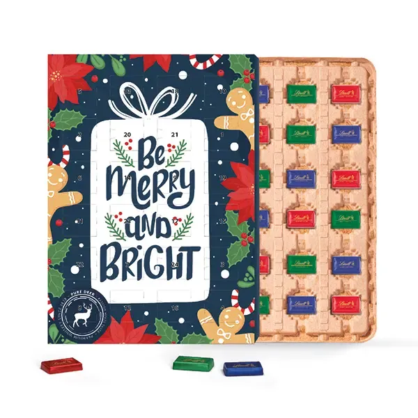 Marken Wand Adventskalender mit Logodruck inklusive als Werbegeschenk