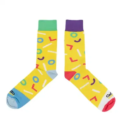Socken aus Baumwolle mit eigenem Design gewebt als Werbegeschenk mit Logo