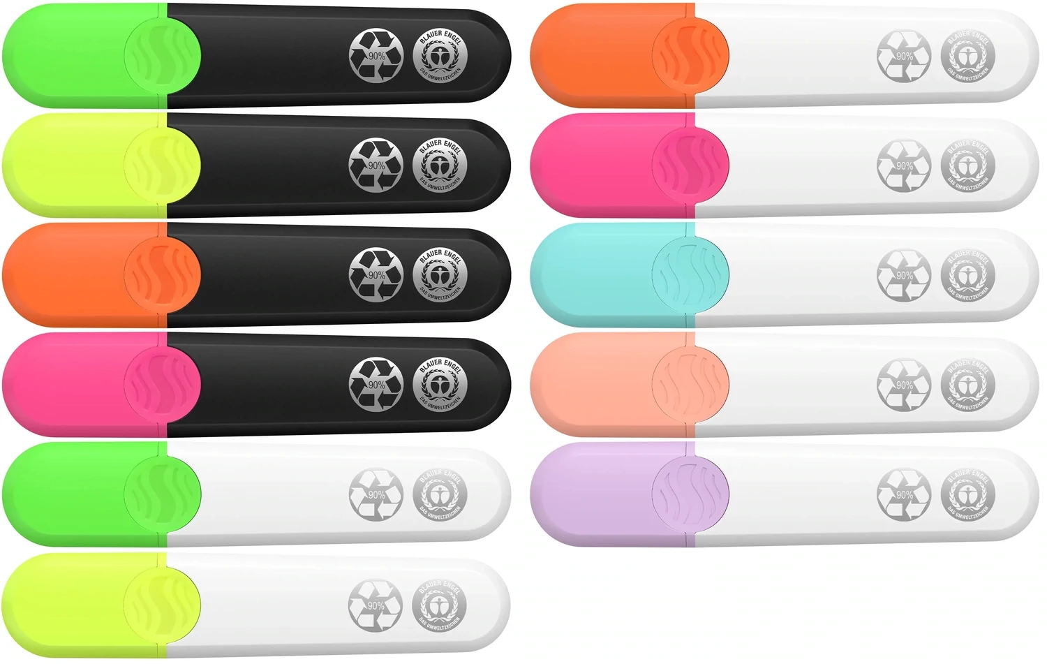 Textmarker Highlighter 180 Blauer Engel Zertifiziert mit Druck als Werbeartikel mit Logo