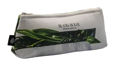 Kosmetiktasche aus rPET (recycelt) mit Logo als Werbeartikel