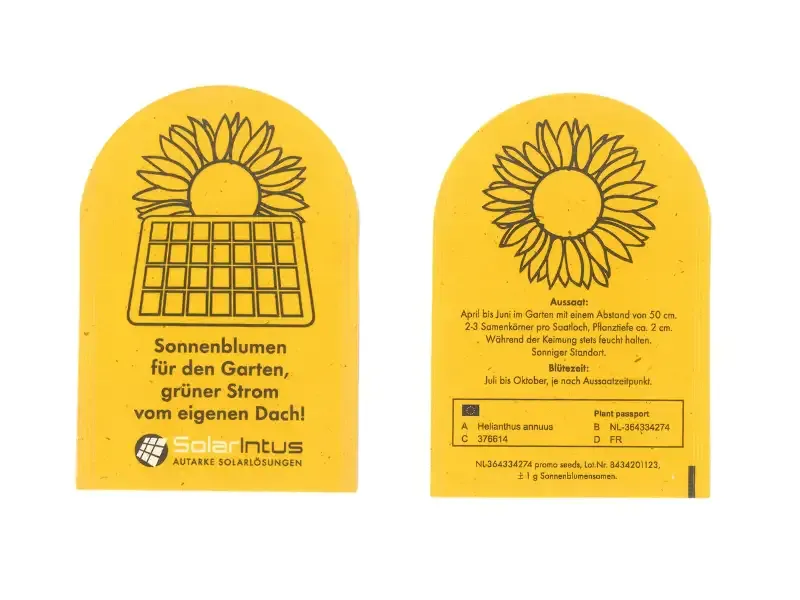 Veggie Flex Packs Saattüten inklusive Digitaldruck als Giveaway mit Logo