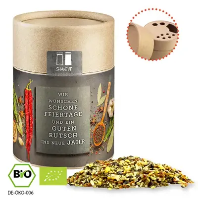 Bio Weihnachts Gewürzmischung "Chefsache" ca. 60g in Pappstreuer Bio Weihnachts Gewürzmischung "Chefsache" ca. 60g in Pappstreuer
