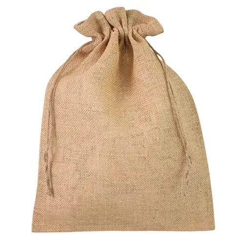 Jute-Zuziehbeutel Balthasar mit Siebdruck als Werbeartikel mit Logo