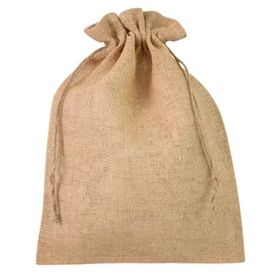 Jute-Zuziehbeutel Balthasar mit Siebdruck als Werbeartikel mit Logo